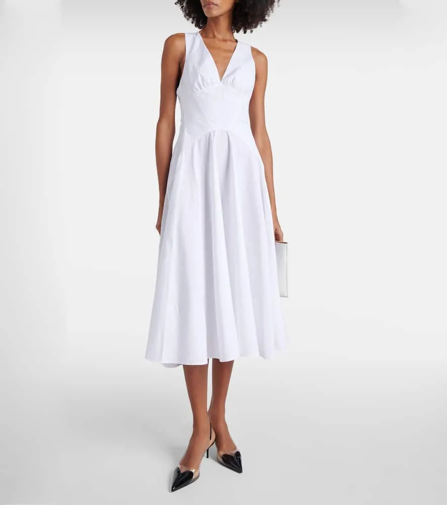 Alaia Cotton poplin midi dress