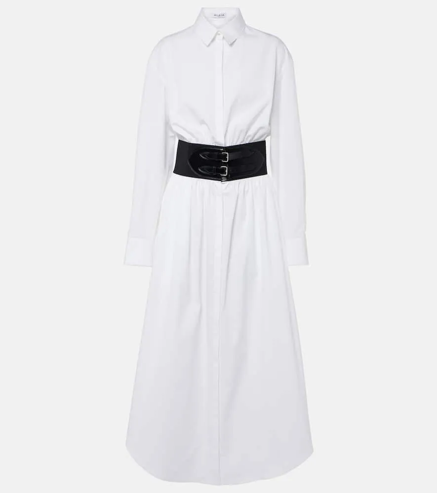 Alaia Cotton poplin shirt dress