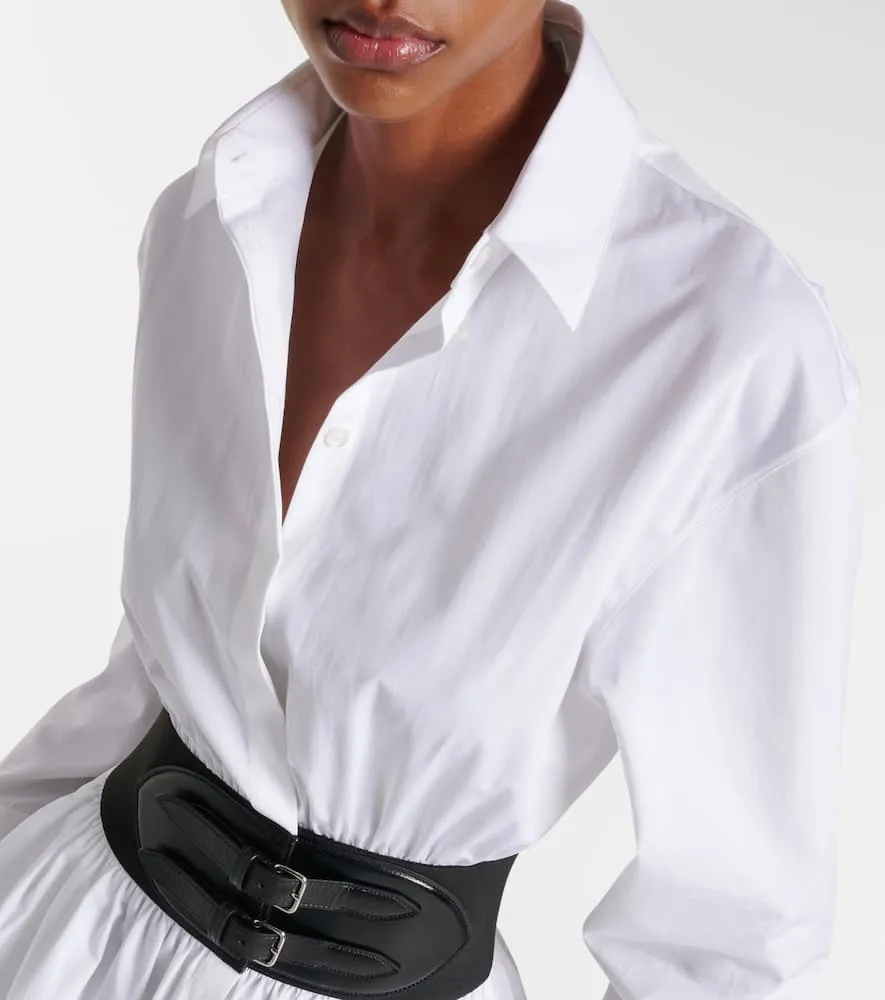 Alaia Cotton poplin shirt dress
