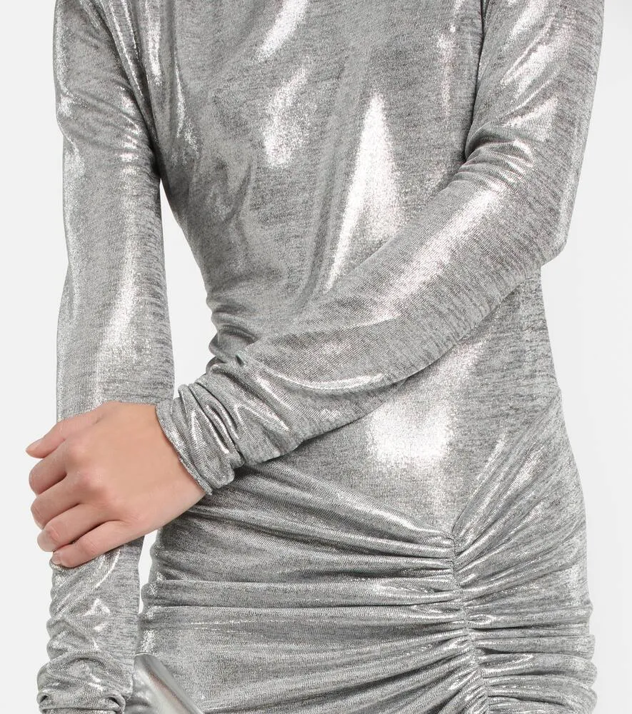Alexandre Vauthier Metallic jersey midi dress