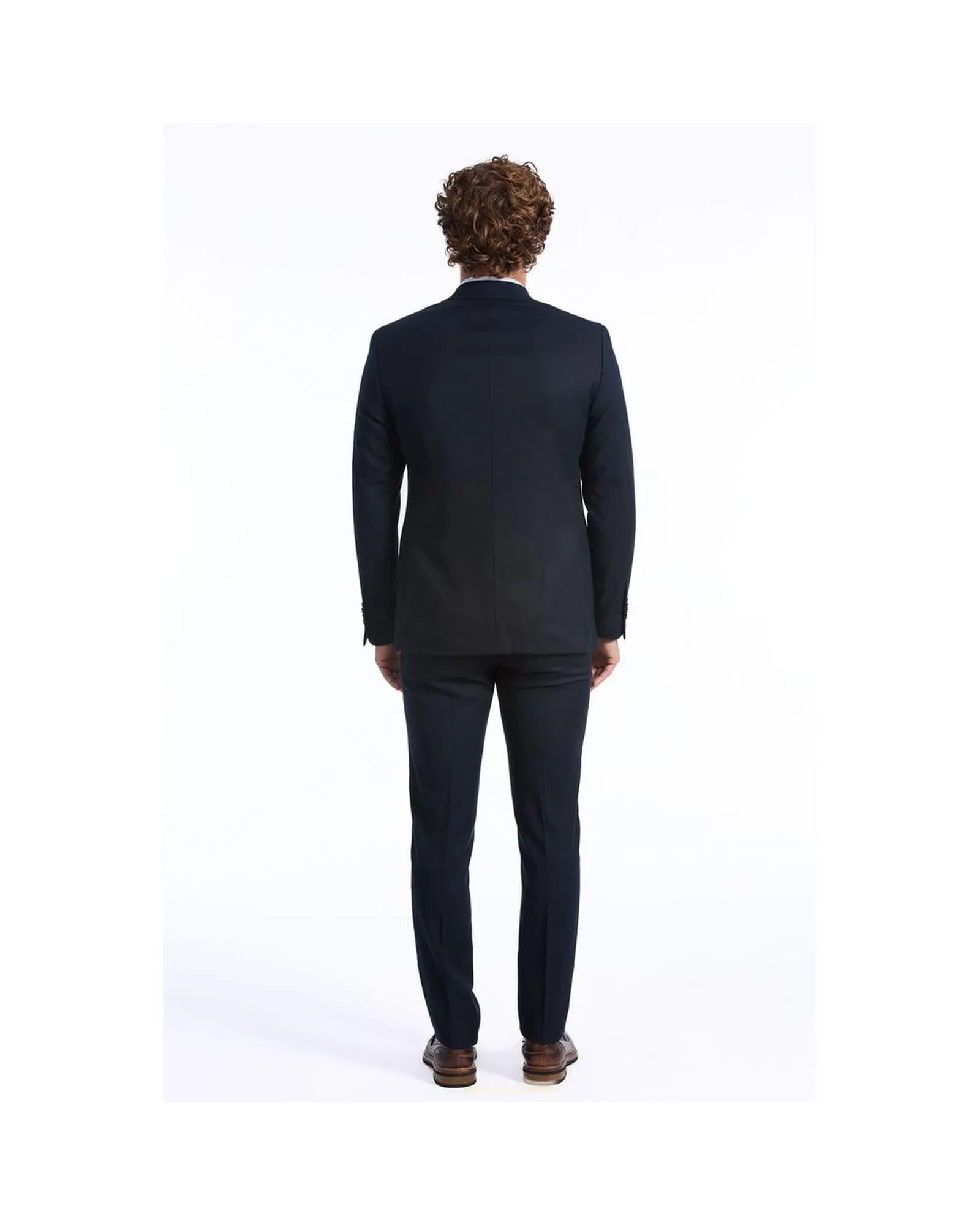 Baldinini Trend Classic Slim Fit Wool Suit with Two-Button Jacket and Straight Pants