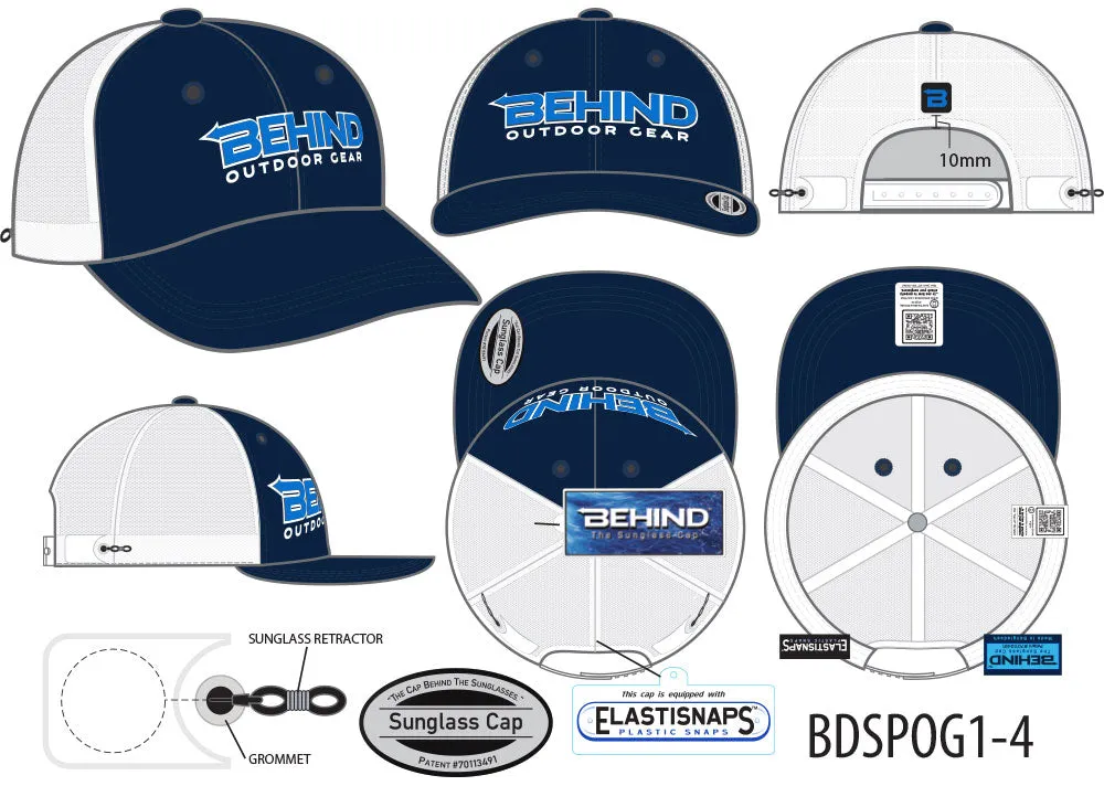 BDSPOG1-4 (NAVY / WHITE MESH)