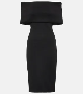 Bottega Veneta Off-shoulder jersey midi dress