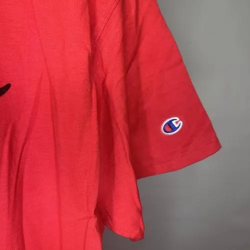 Champion mens Classic T-shirt, Classic Script T Shirt, Red, Large US