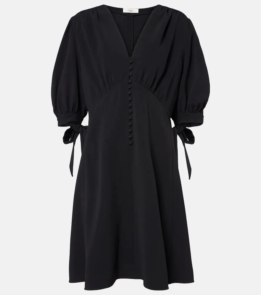 Chloe Balloon-sleeve cr√É¬™pe minidress