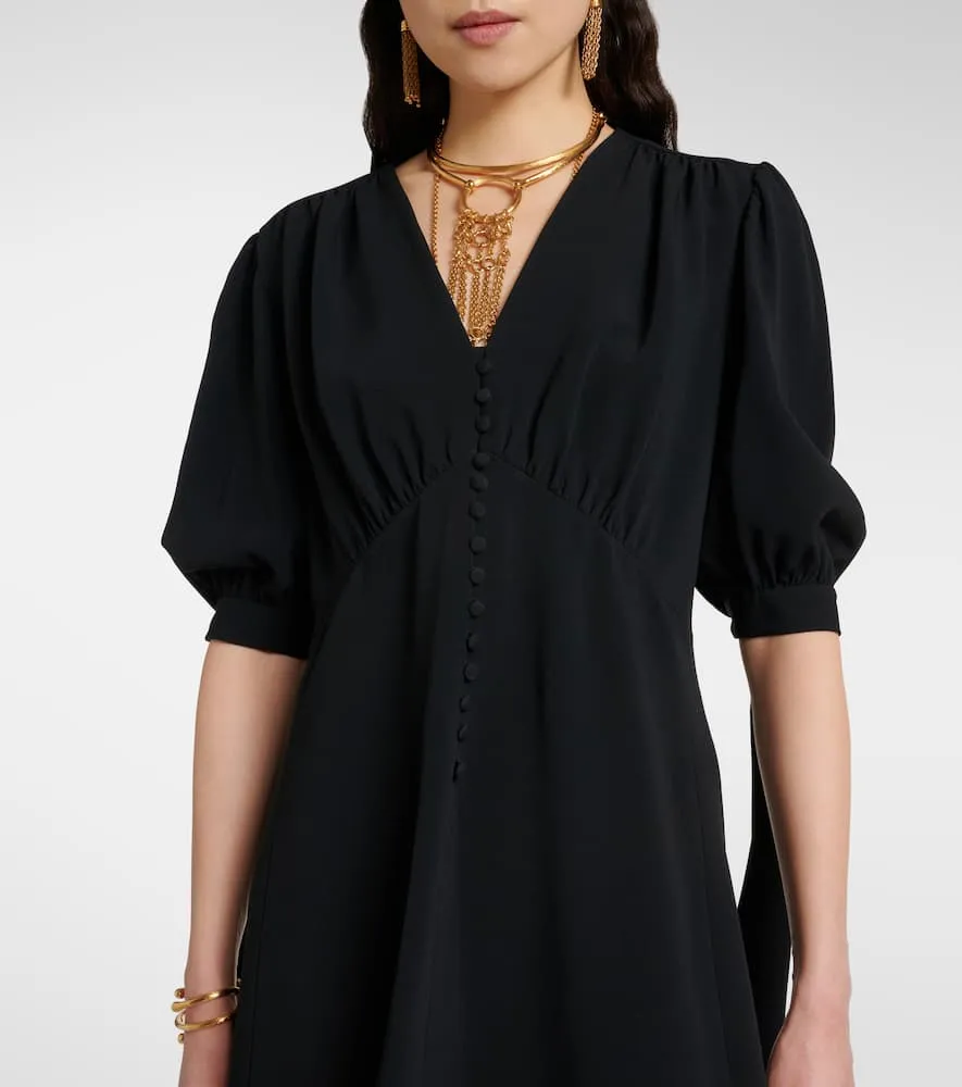 Chloe Balloon-sleeve cr√É¬™pe minidress