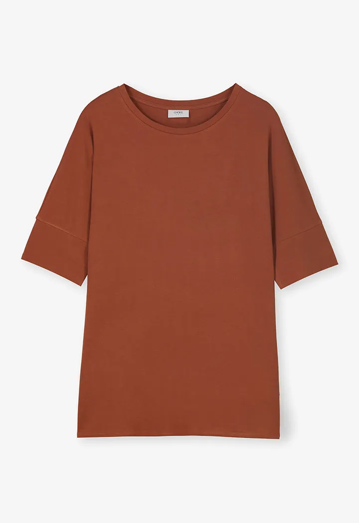 Choice Basic T-Shirt Brown