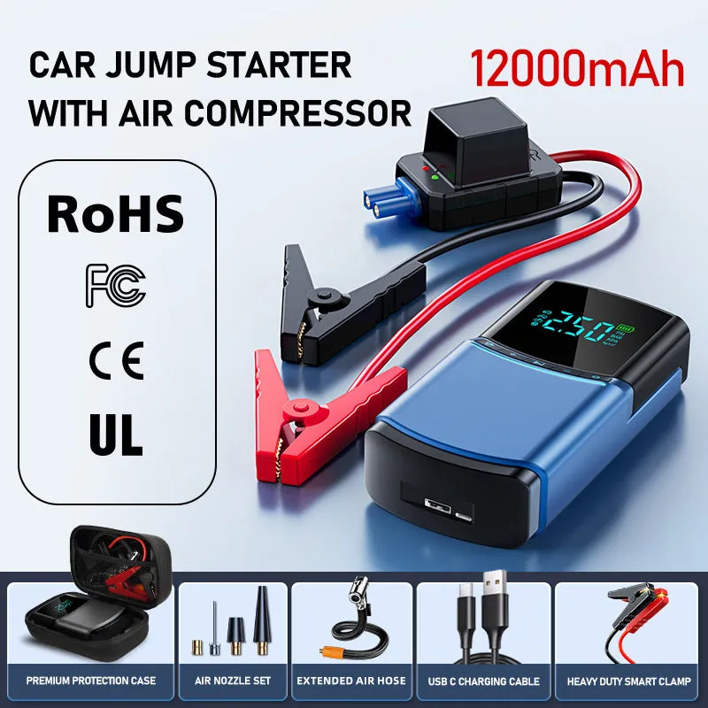 Color: 12000mah Blue - Automobile Emergency Start Power Source