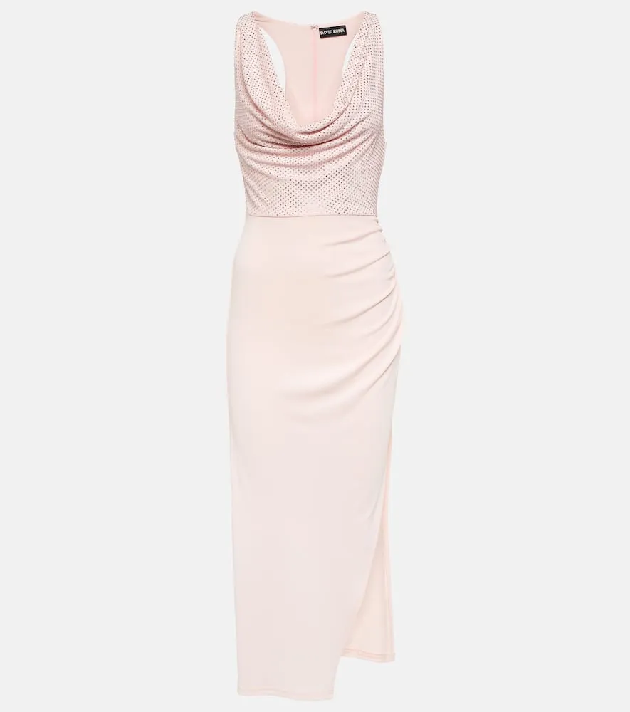 David Koma Crystal-embellished midi dress