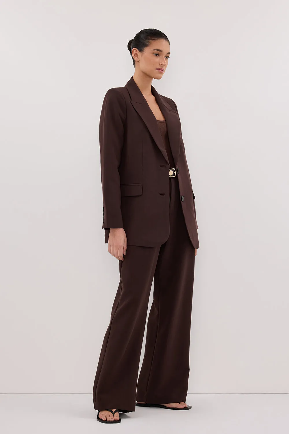 ELLE DARK CHOCOLATE BLAZER