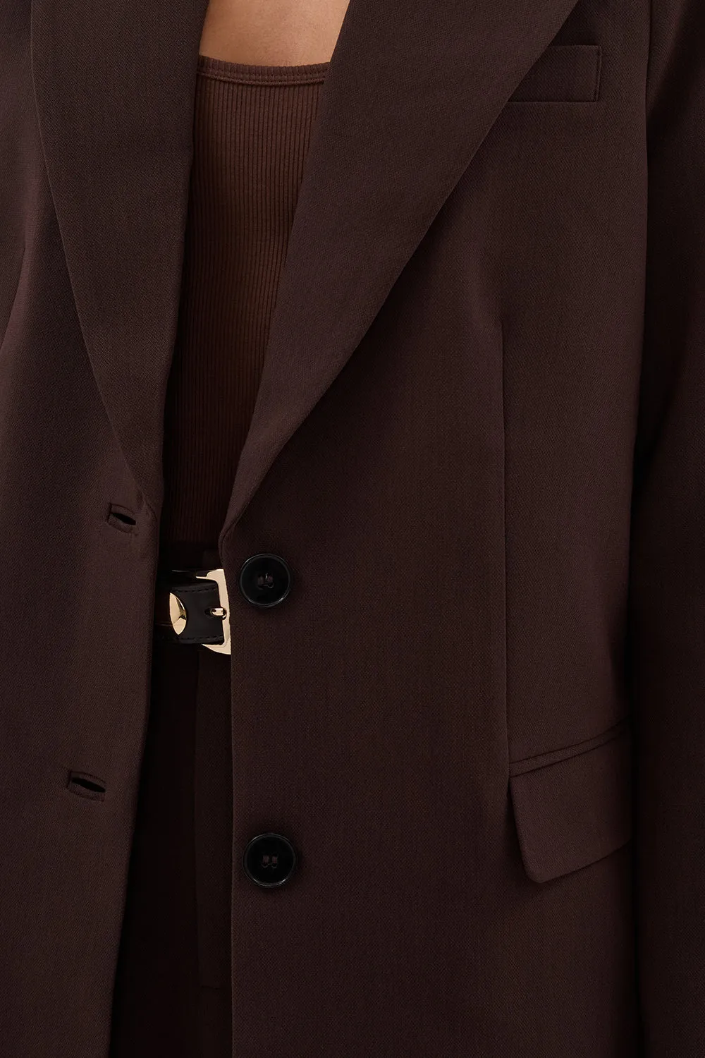 ELLE DARK CHOCOLATE BLAZER