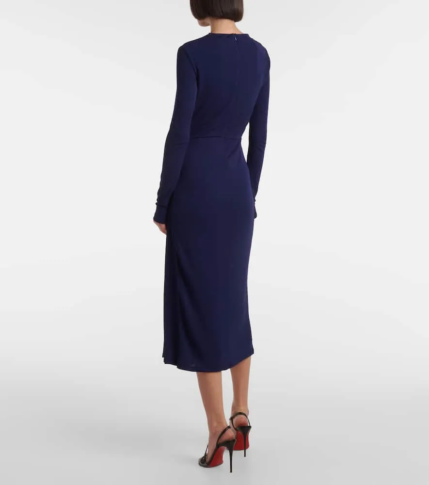 Erdem Draped jersey cr√É¬™pe midi dress