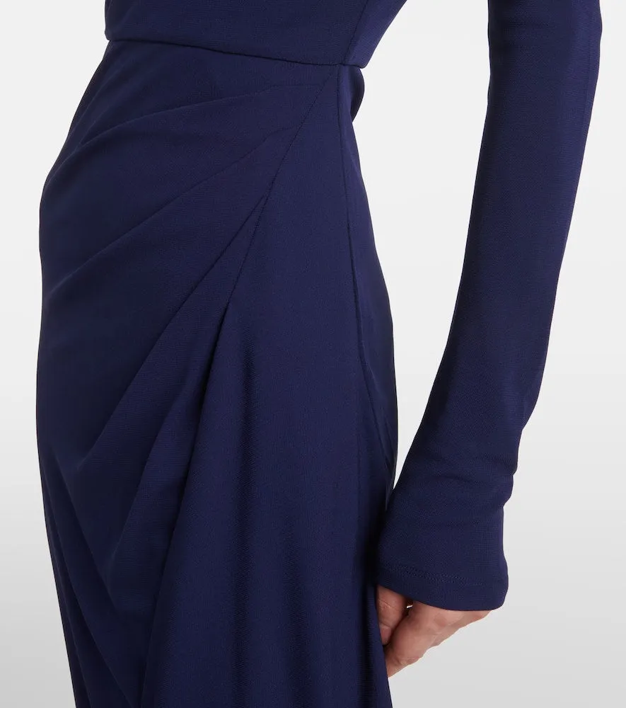 Erdem Draped jersey cr√É¬™pe midi dress