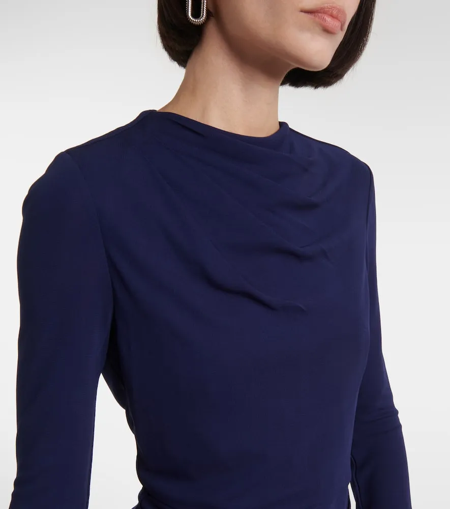 Erdem Draped jersey cr√É¬™pe midi dress