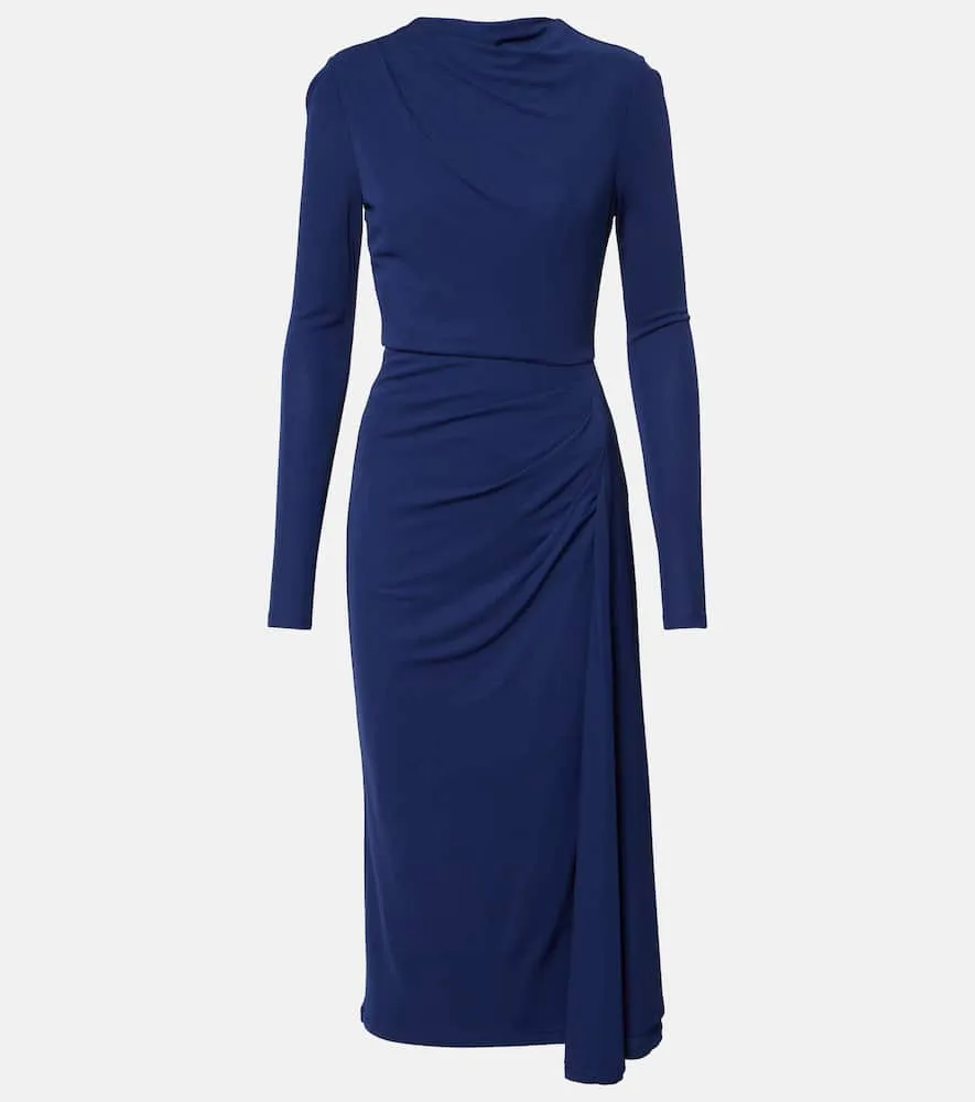 Erdem Draped jersey cr√É¬™pe midi dress
