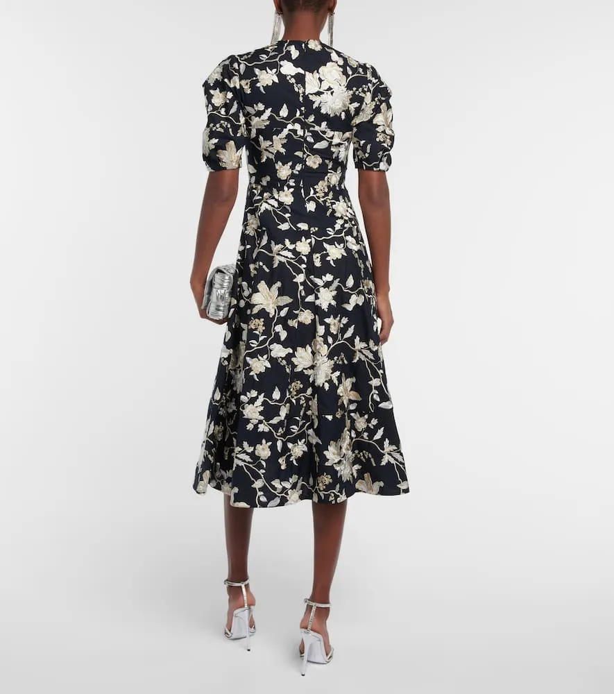 Erdem Kira floral embroidered midi dress