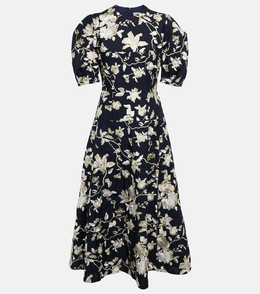 Erdem Kira floral embroidered midi dress