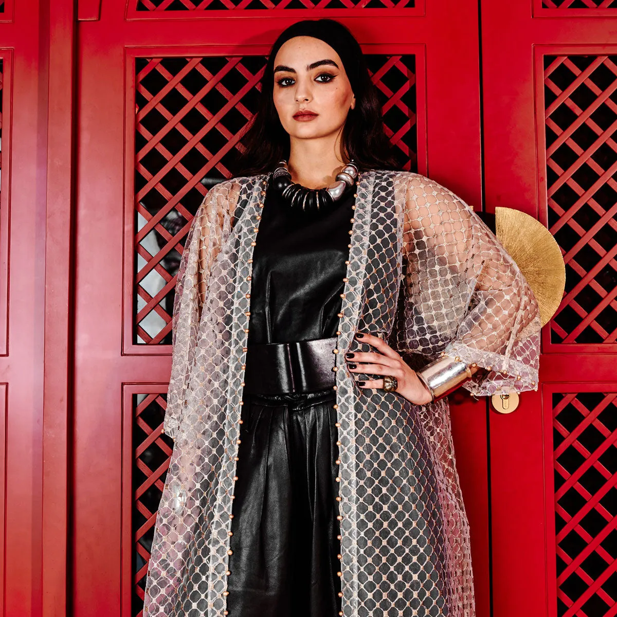 GLOW BRONZE KEFFIYEH ABAYA