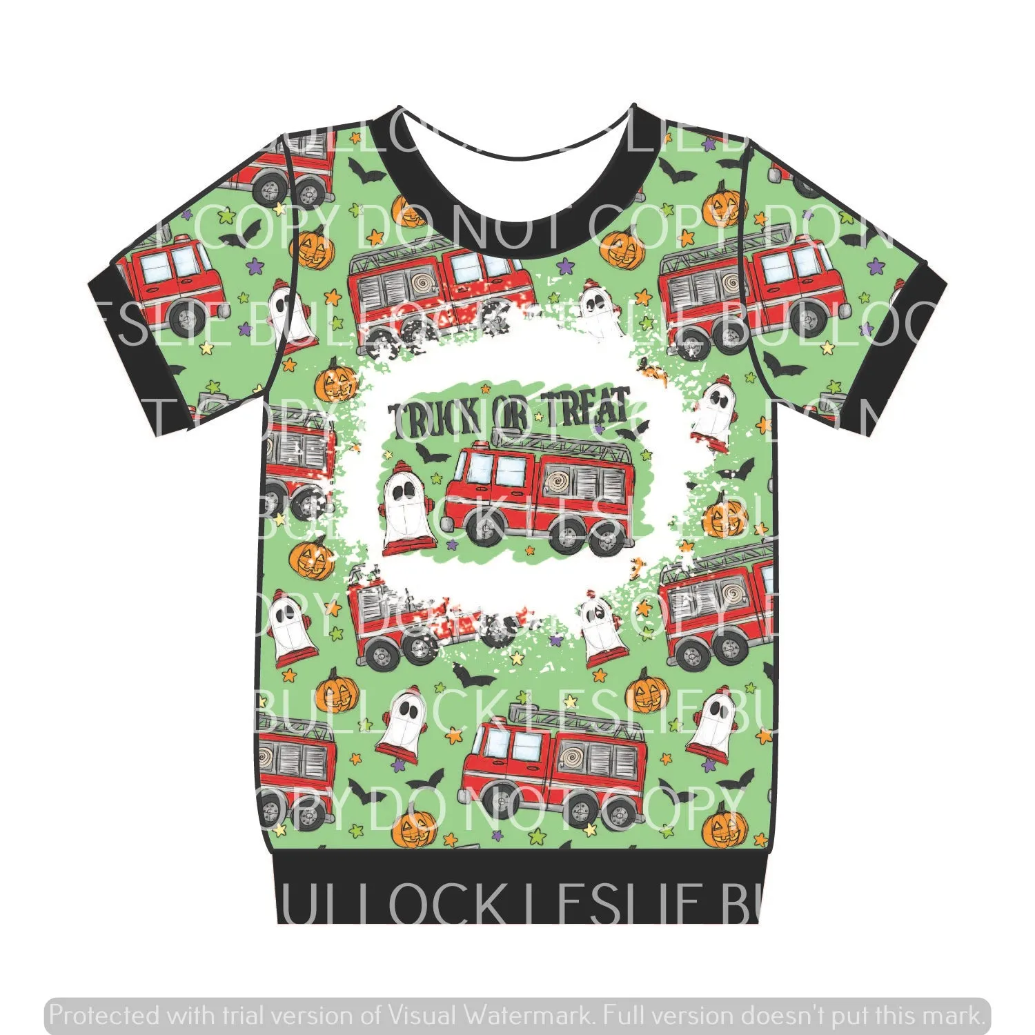 Green fire basic short sleeve tshirt