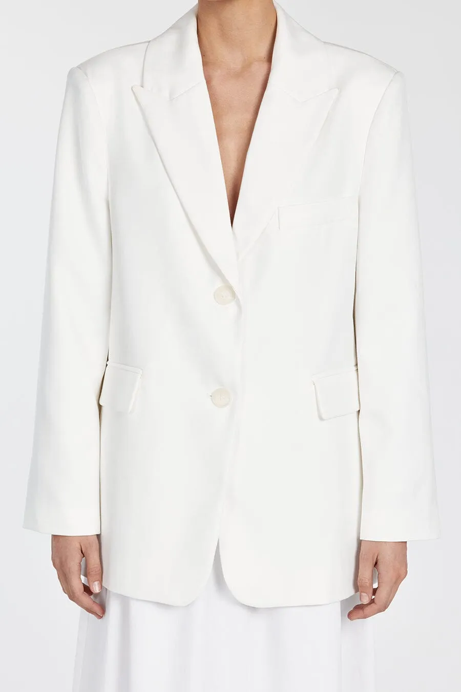 HARLEY WHITE OVERSIZED BOYFRIEND BLAZER