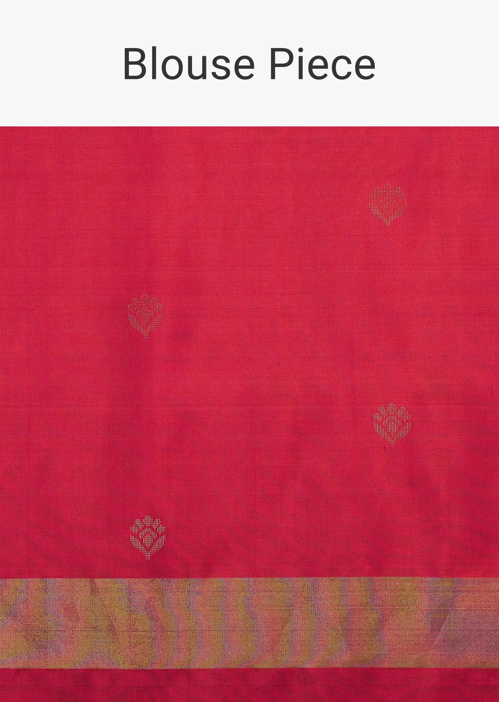 Old Gold Yellow Kanjivaram Saree In Album Silk With Unstitched Blouse