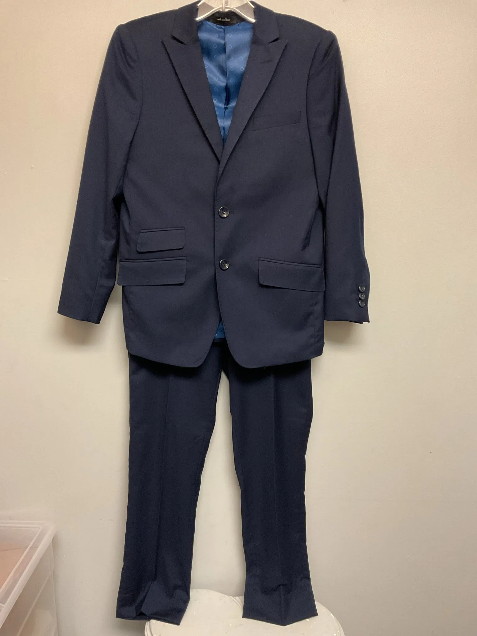 T.O. Fine Clothing Size 14 Blue Polyester Blend Big Boys Suits