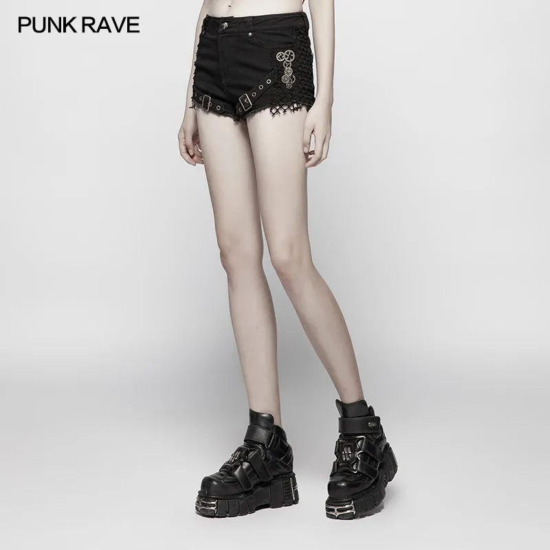 WK-350 Steam Punk Slim Fit Mesh Ultra-Shorts